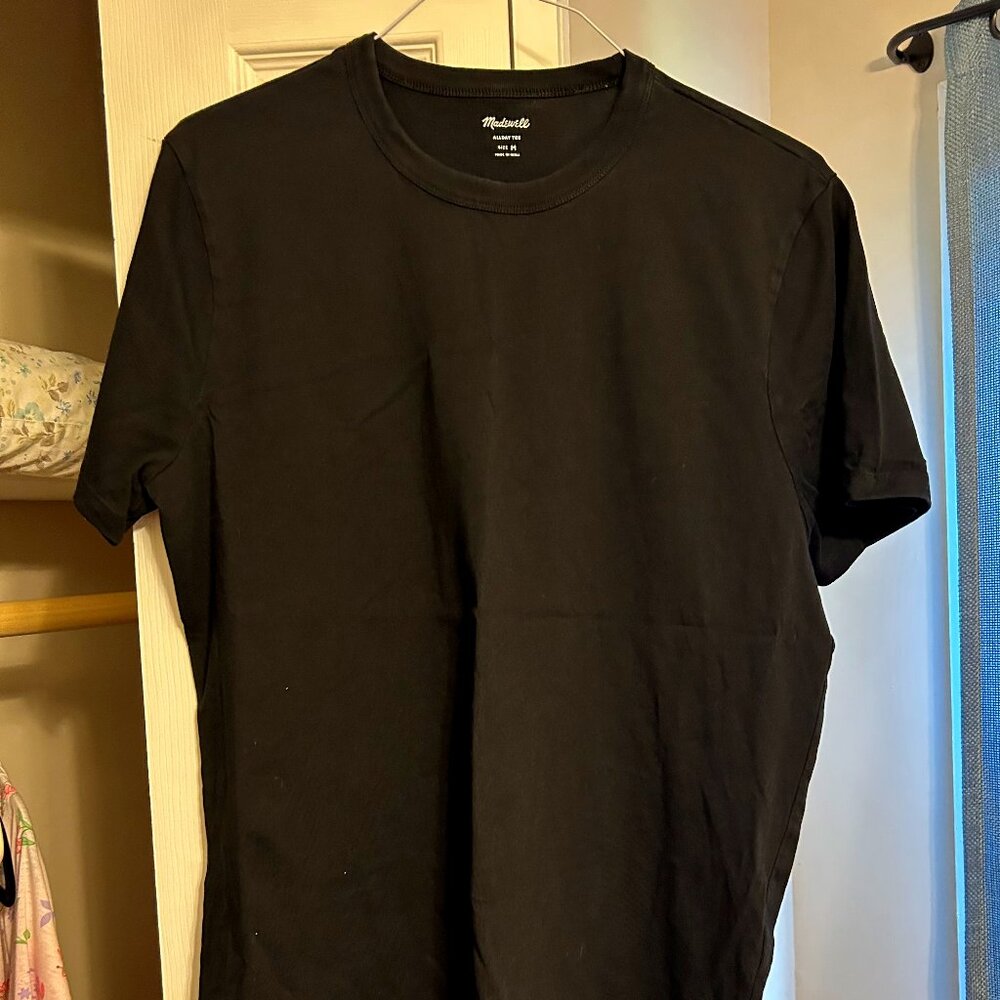 Madewell Men's Black Allday Crewneck Tee Size Medium NWOT